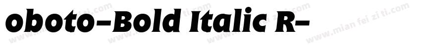 oboto-Bold Italic R字体转换